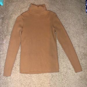 Ralph Lauren camel ribbed turtleneck, S